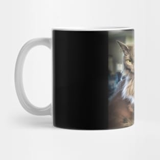 Grey Green Eyed Beauty Mug